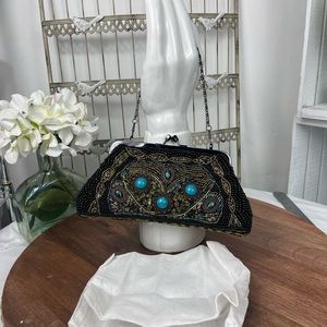 M R purse bag beaded.
